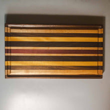 Load image into Gallery viewer, Exotic Wood Handmade Edge Grain Cutting Board with Juice Groove
