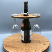 Load image into Gallery viewer, Handmade Wooden Wine Bottle &amp; Glass Holder Wine Glass Holder - Wine  Caddy
