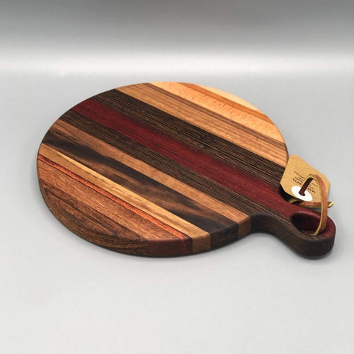 Handmade  Round Paddle Cutting Board with handle