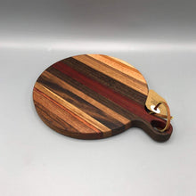Load image into Gallery viewer, Handmade Round Paddle Cutting Board with handle

