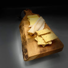 Load image into Gallery viewer, Live edge Cherry Charcuterie Cheese board with Handle
