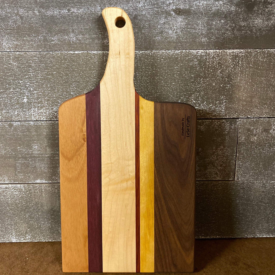 Handmade Wooden Cheese Board with Handle