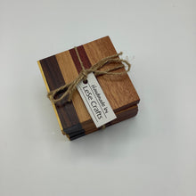 Load image into Gallery viewer, Handmade Exotic Wood Coaster Set
