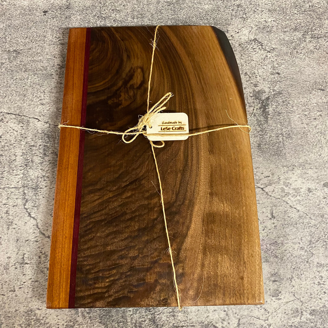 Handmade Charcuterie Board - Walnut and Exotic wood