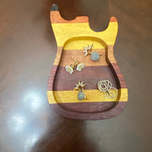 Load image into Gallery viewer, Handmade Wooden Stratocaster Guitar Tray -  Stratocaster Wooden Tray
